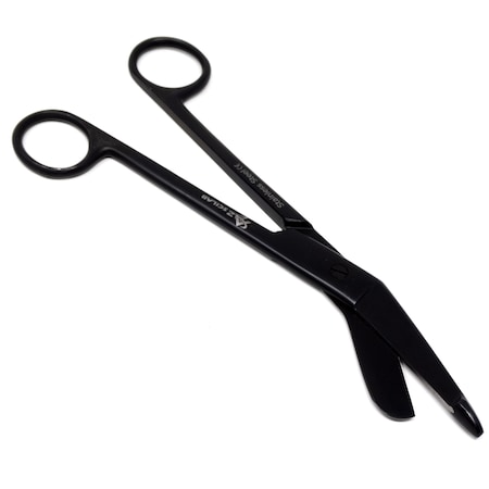 A2Z Scilab Full Black Lister Bandage Scissors 7.25" (18.4cm), Stainless Steel A2Z-ZR045